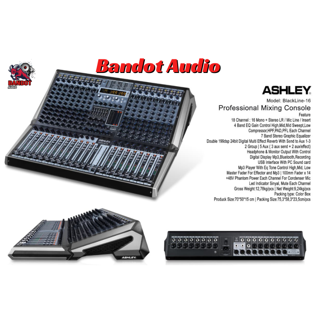 Mixer Ashley Black Line 16 Original 18 Chanel Doublle Effect