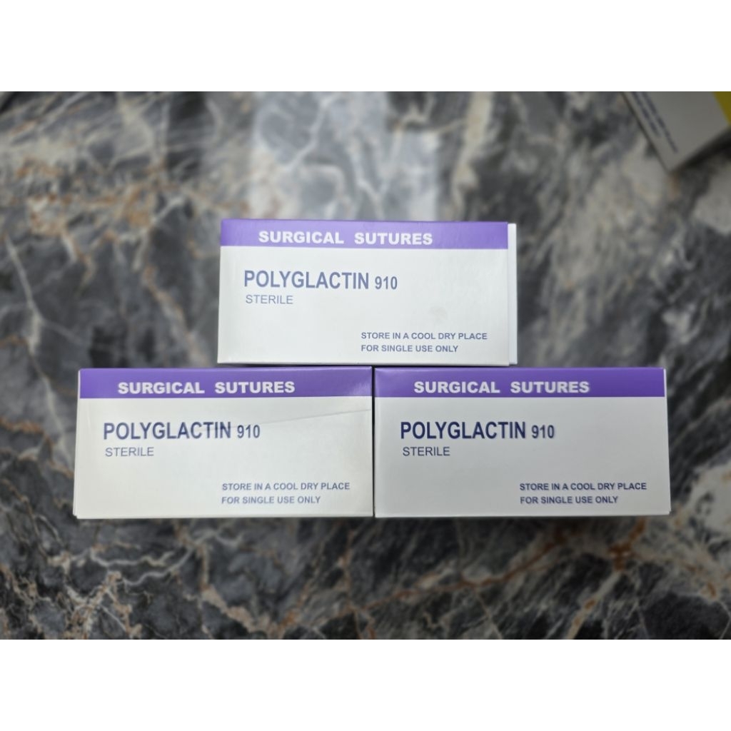 Surgical suture Benang Jarum Bedah Medis Operasi Polyglactin 910 PGLA PGA Benang Multifilamen Braide