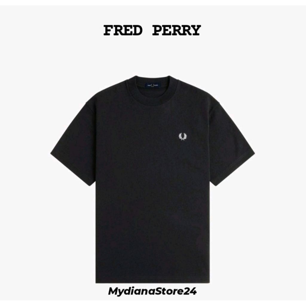 FRED PERRY - FRED PERRY RELAXED T-SHIRT - BLACK