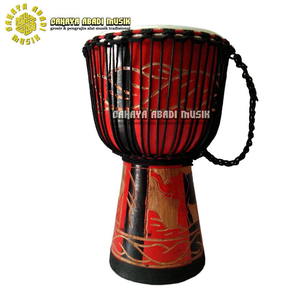 jimbe djembe kendang gendang 60cm diameter 27cm - 30cm alat musik tradisional (cod)