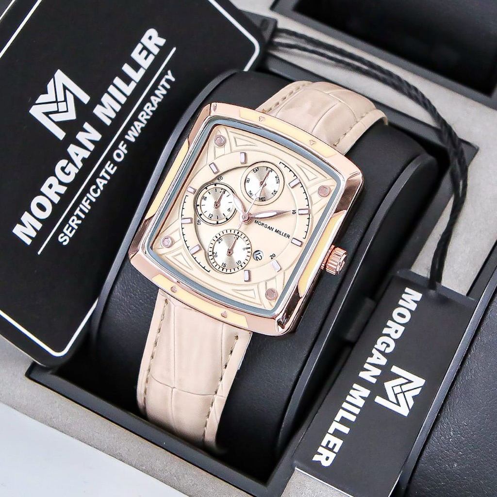 MORGAN MILLER MM86 Jam tangan original tali kulit jam tangan tahan air