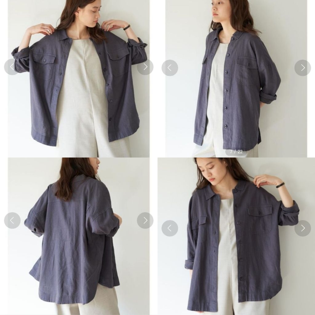 AMERICAN HOLIC linen blend top