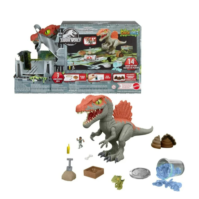 Mattel Collectible Child Spinosaurus Action Figures, Jurassic World