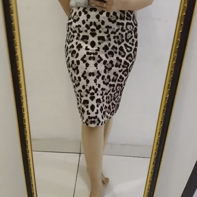 Rok Span Corak Macan Leopard Cantik Ketat Presbody Ketat Seksi Murah