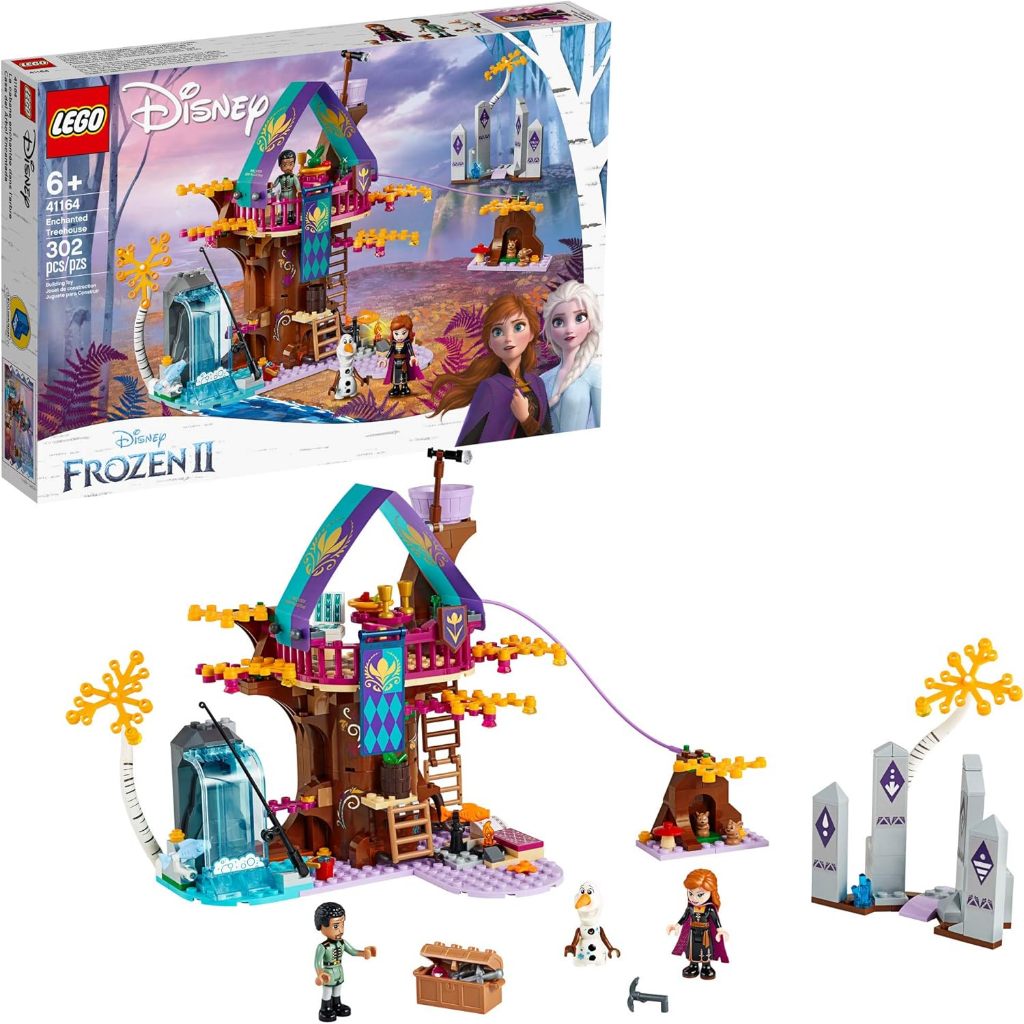 LEGO Disney Frozen II Enchanted Treehouse 41164 Toy Treehouse Building Kit Featuring Anna Mini Doll