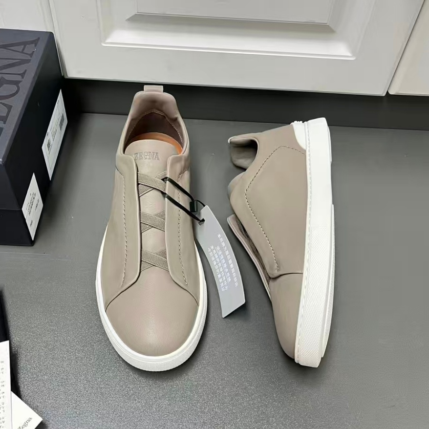 ZEGNA new sports shoes men's cowhide casual shoes flat bottomed board shoes