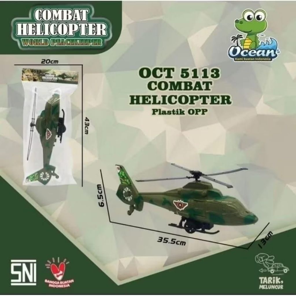 RAMEO 420 mainan anak pesawat helikopter tentara