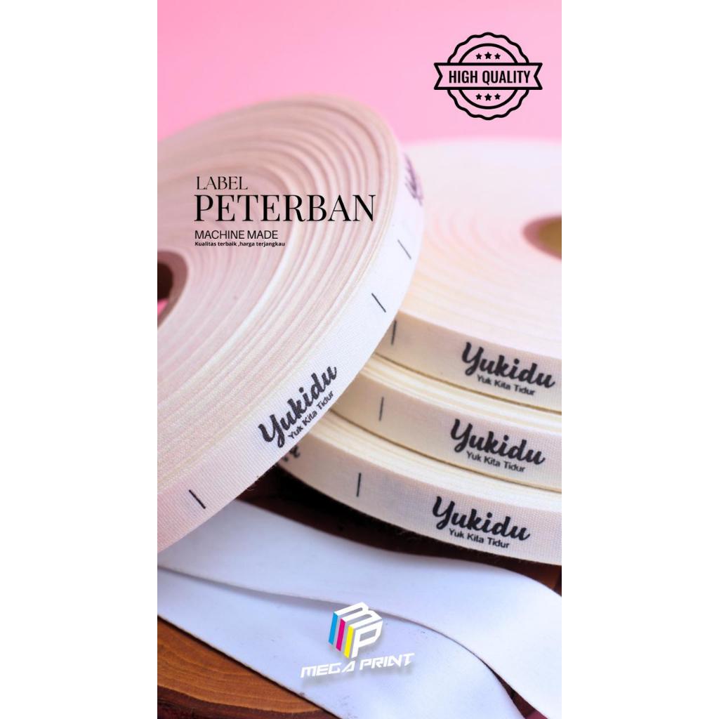 (FREE DESIGN) 100Pcs Label Katun Lembut Label piterban Label Baju Anak Label Tas label katun Import
