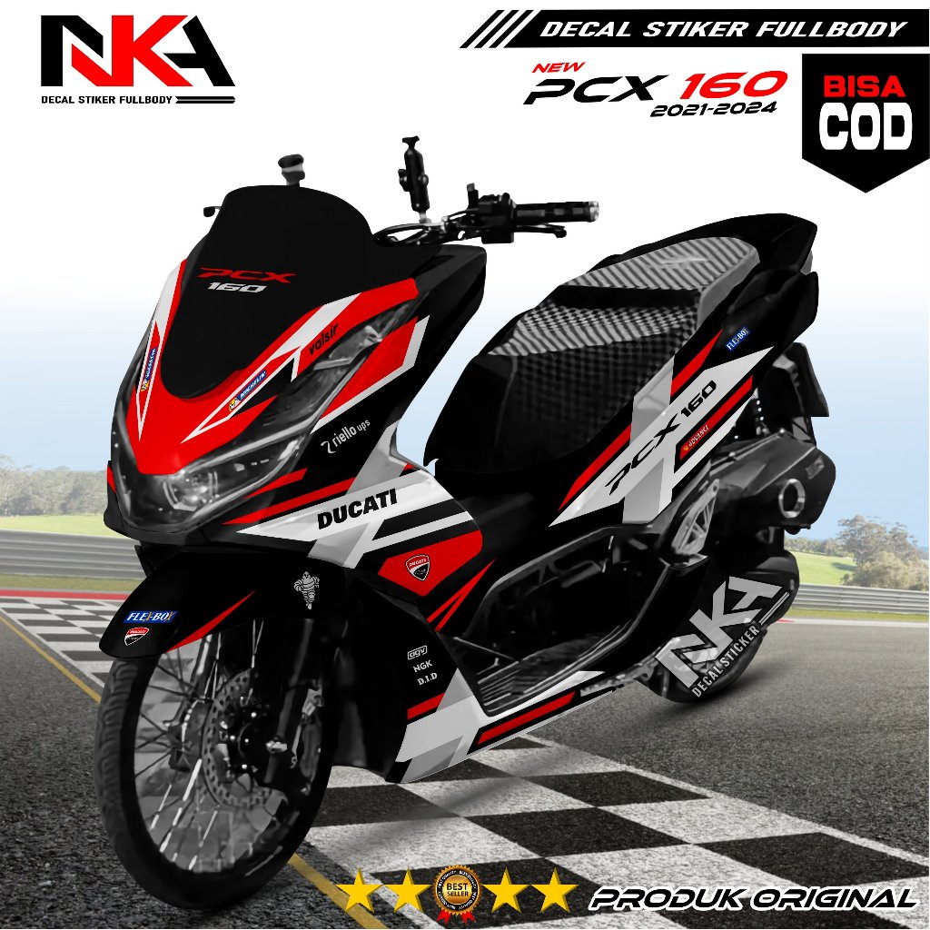 Stiker Decal Motor PCX 160 Fullbody Decal Variasi Motor Honda PCX 160 Thun 2021-2024