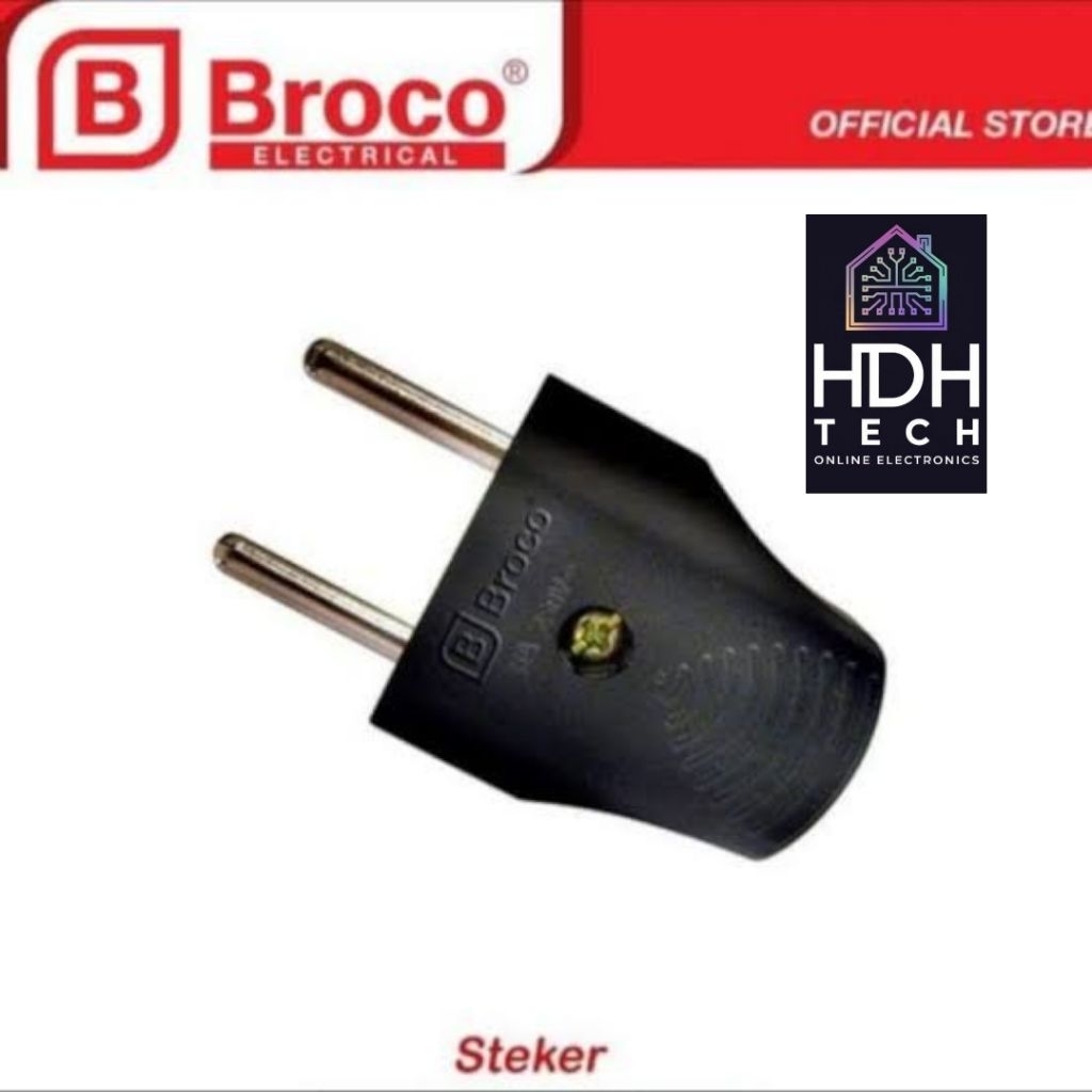 Steker Gepeng Broco | Colokan Listrik Aman & Tahan Panas