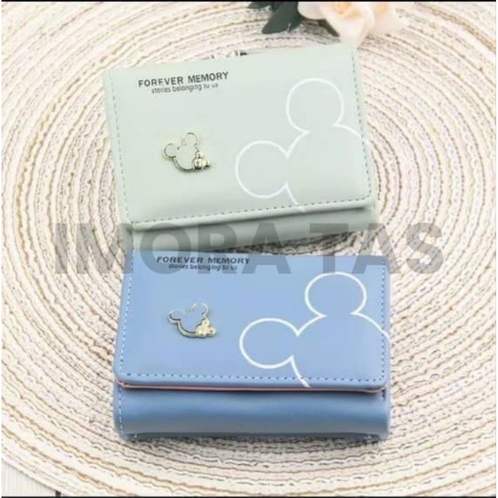 Dompet Wanita Kecil _ Dompet Lipat3_Dompet Kartu Motif Mickey Mouse
