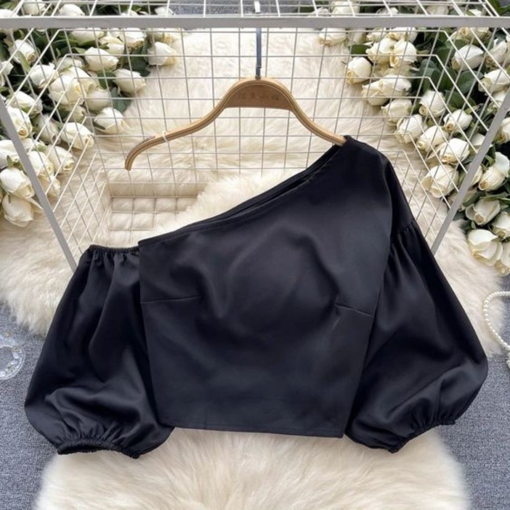 Bianca blouse atasan wanita crop top baju casual nyaman