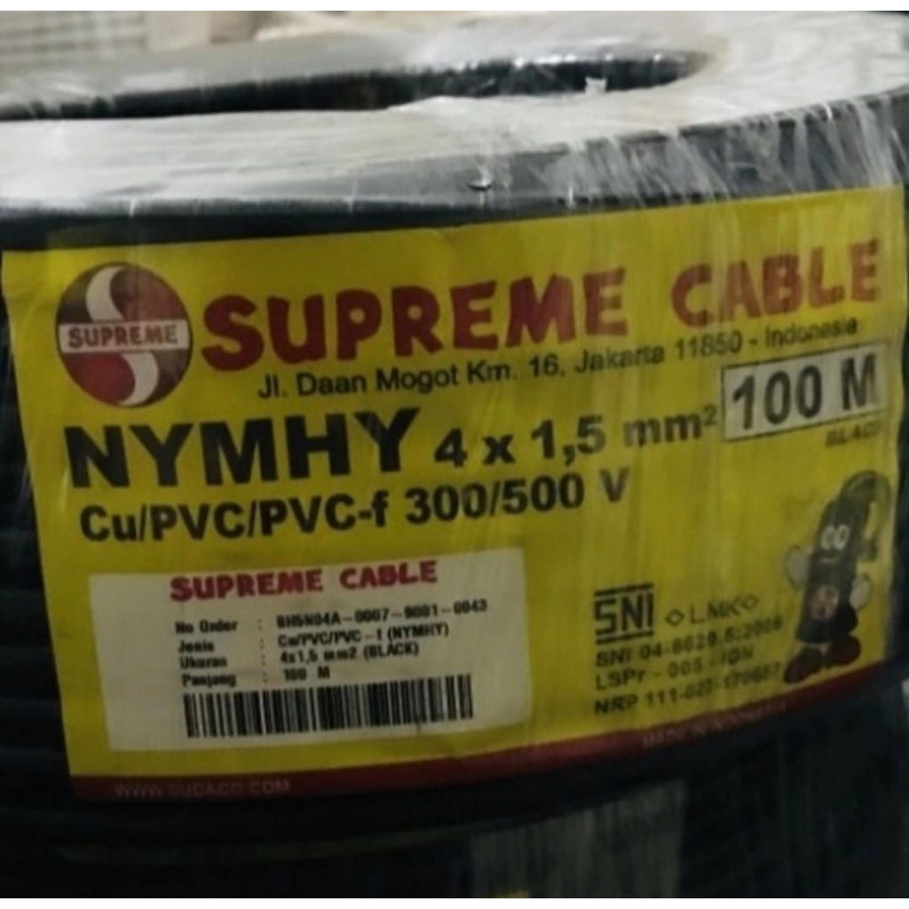 nyyhy // nymhy suprime serabut 4x1,5 kabel supreme 4 x 1,5