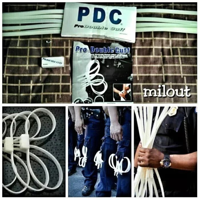 Borgol jatah Asli Borgol plastik / PDC handcuff borgol jatah polri / Borgol kabel tis