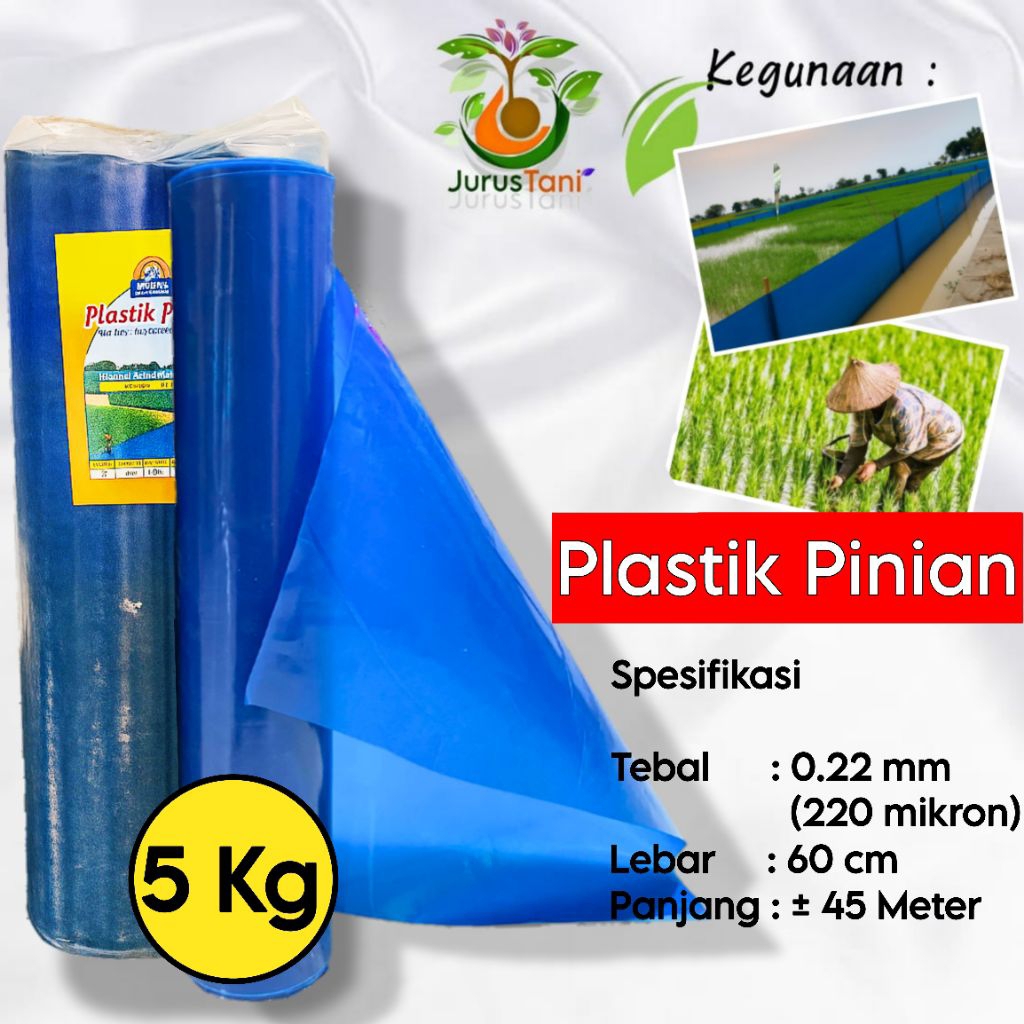 ‎Plastik Pinian Biru Tebal 220 Mikron Anti Hama Tikus/Plastik Fiber Pagar Sawah Lebar 60 cm Berat 5 