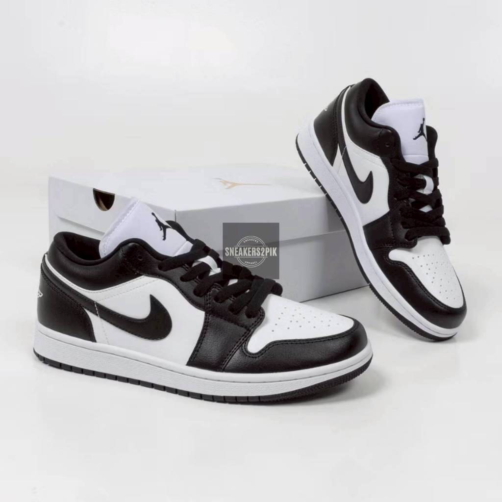 Sepatu Nike Jordan 1 Low Panda White Black 2023  authentic - Sneakers Sepatu Casual Unisex