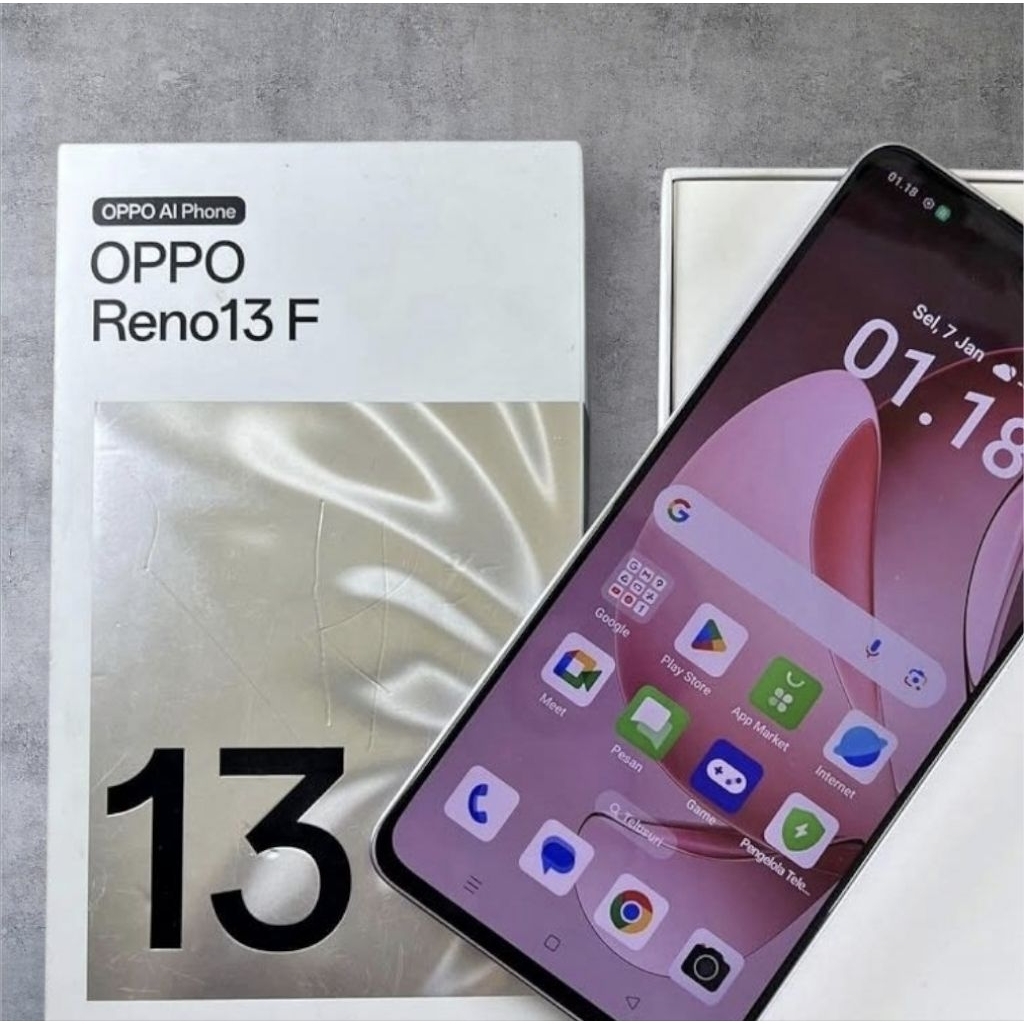 oppo reno 13f 256gb versi 5g dan 4g hp second lengkap original