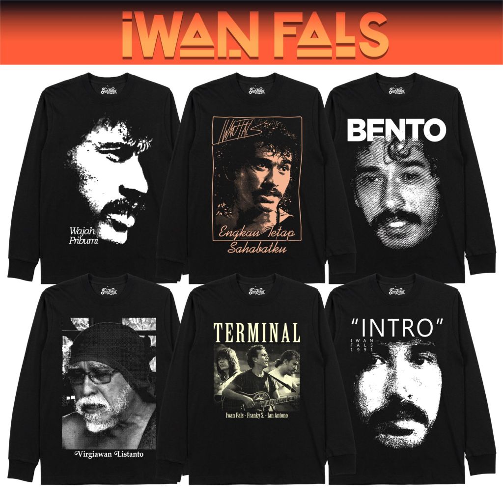KAOS IWAN FALS LENGAN PANJANG - SABLON DISCHARGE INK
