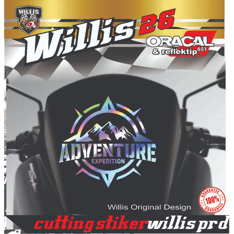 Sticker Cutting Adventure Expedition Stiker windshield motor nmx pcx dll