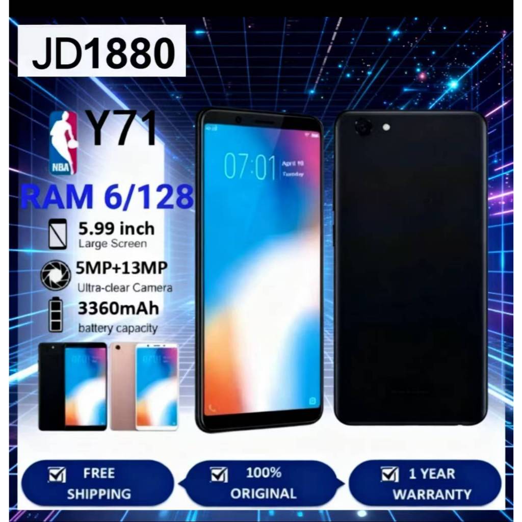 VIVO Y71 Ram 6/128 6.22inch Baru Fullset Garansi 12 Bulan Termurah