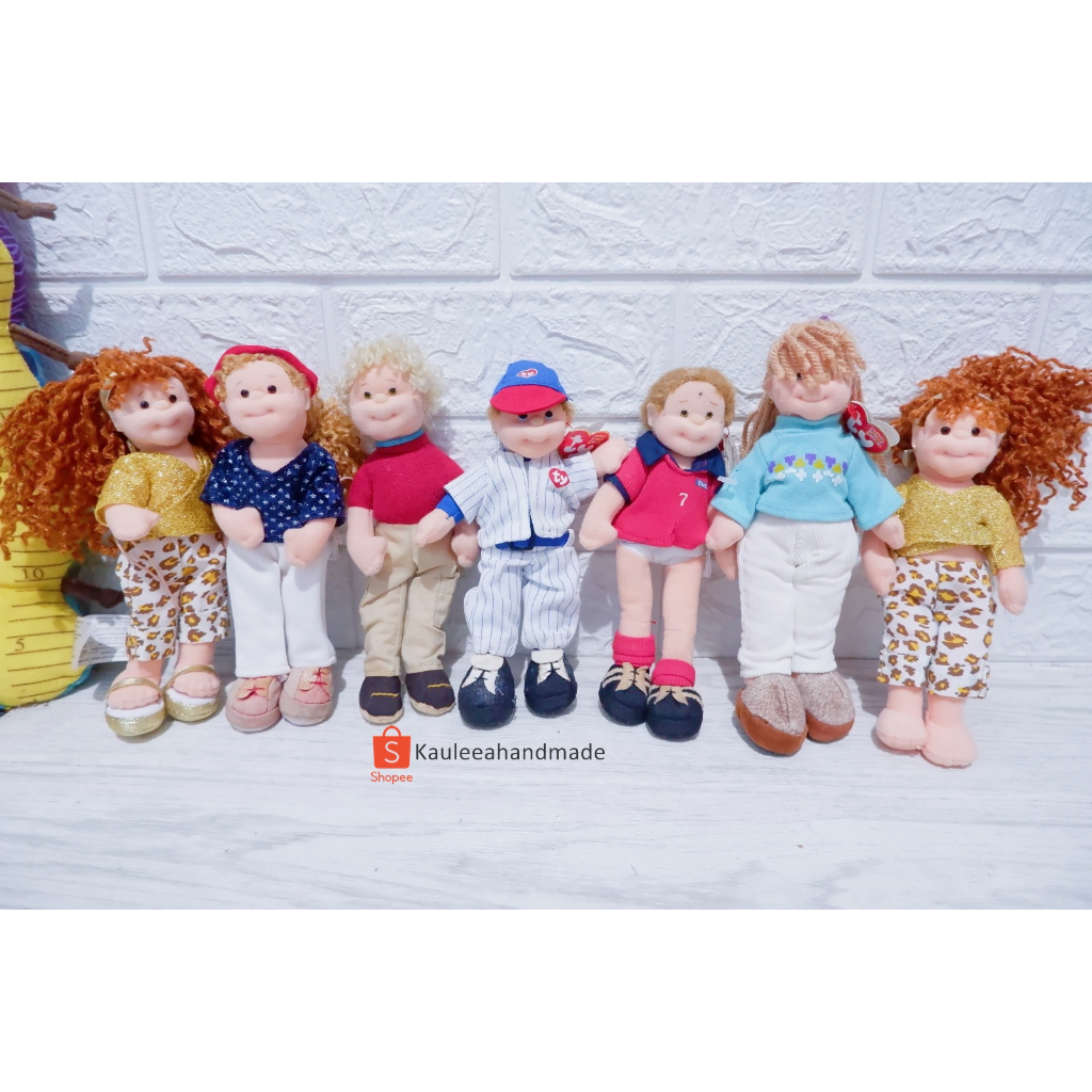 Boneka anak orang cewe cewek cowo cowok ty artikulasi teenie beanie bopeers