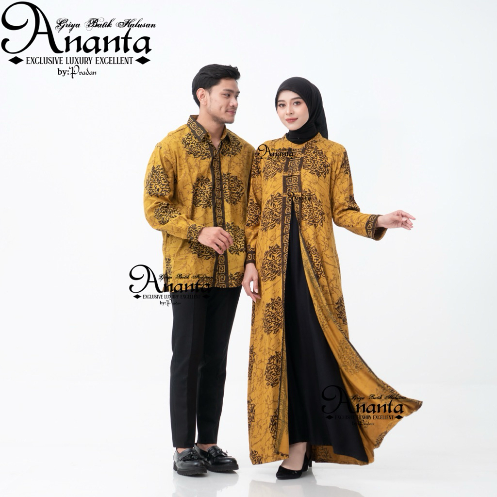 Batik Ananta Couple Sarimbitan Batik Halusan Exclusive Luxury Premium, Kemeja Batik Halusan Dan Gami