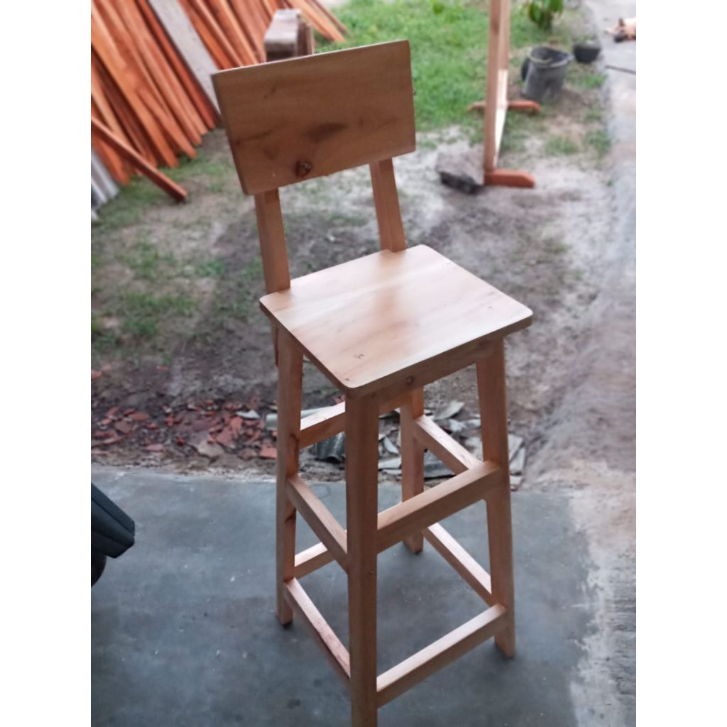 Kursi  mini bar kayu kursi bar T85cm