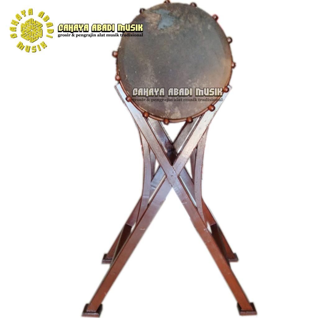 bedug kayu mesjid kulit sapi 50cm x 85cm satu muka