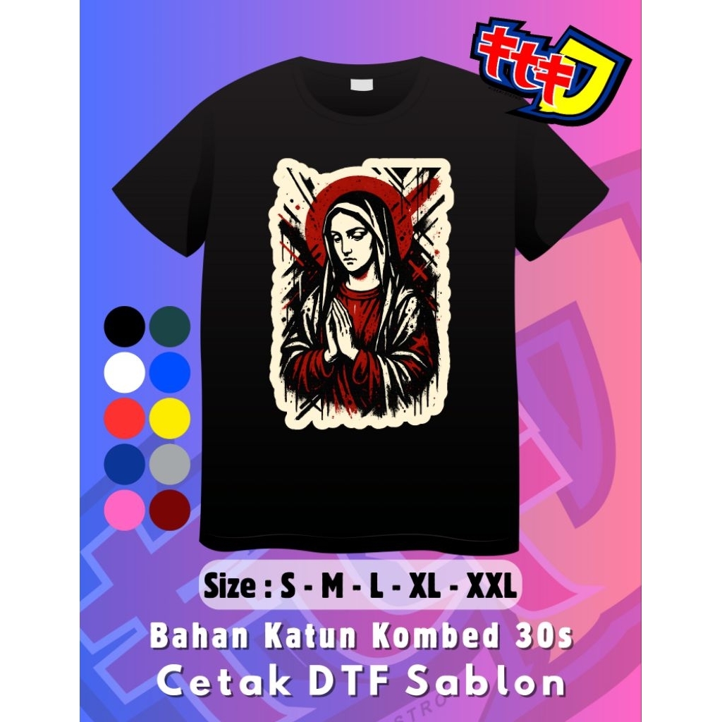 Tshirt Kaos Kristiani Bunda Maria (BM09)