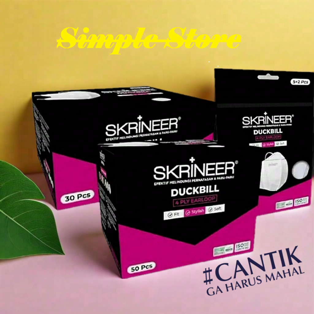 MASKER DUCKBILL SKRINEER PREMIUM 4 PLY BFE 99 %