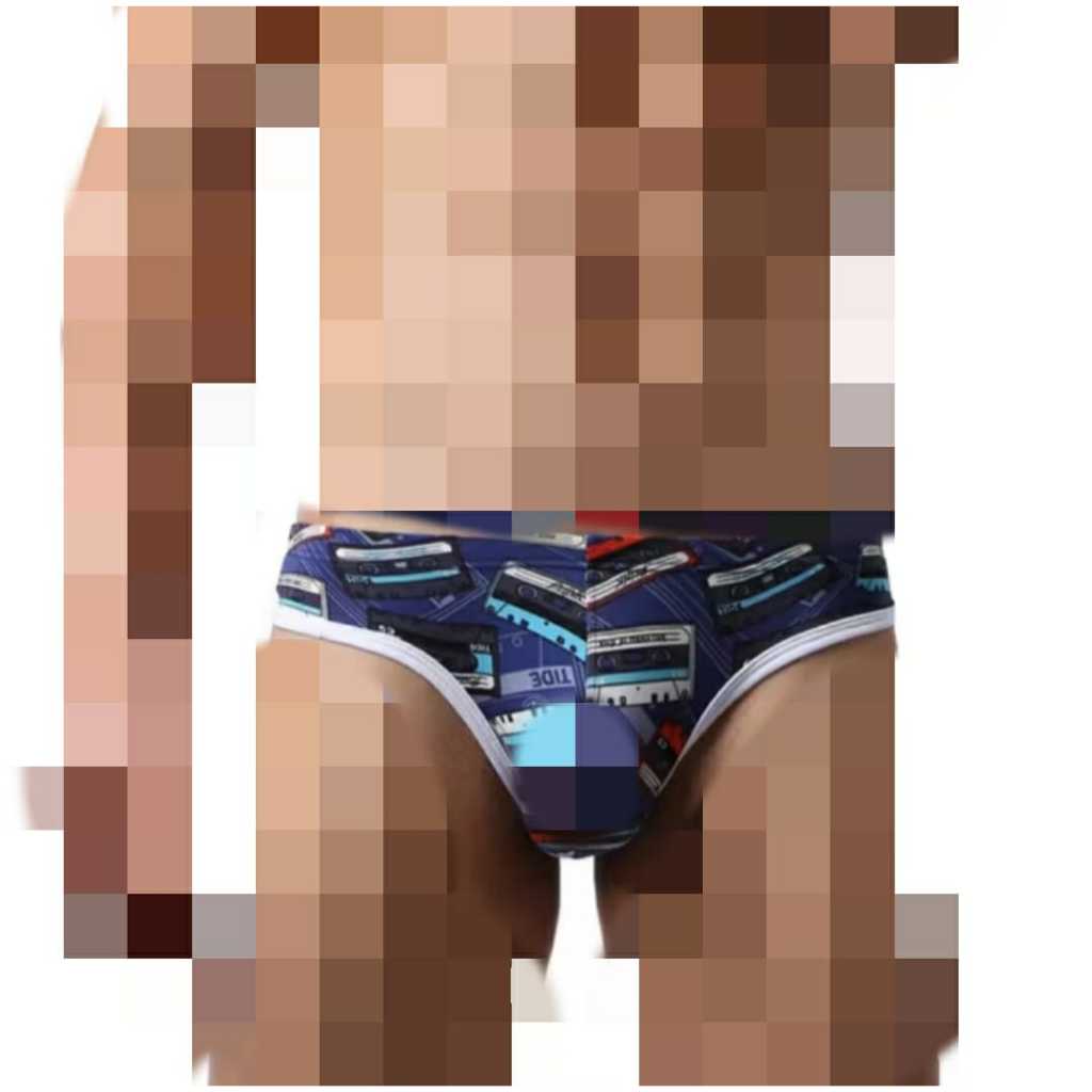 CELANA DALAM PRIA  FANKAZI BRIEF MOTIF BIRU KEKINIAN