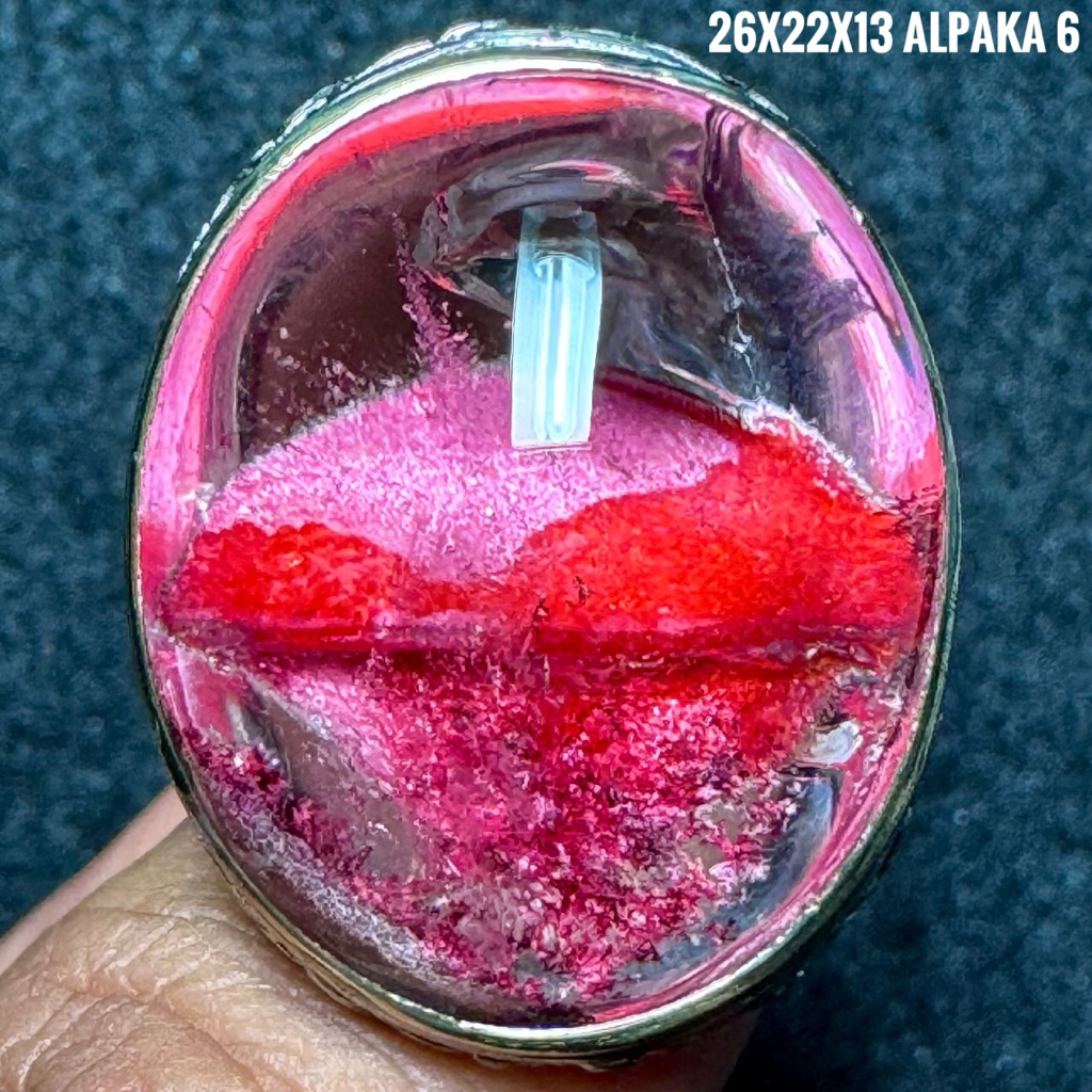 Cincin Batu Akik Natural Kecubung Karang