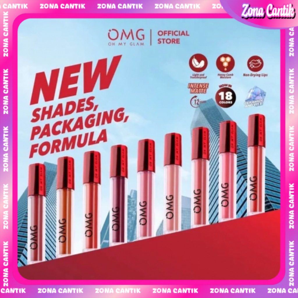 ZONA CANTIK - OMG LIP CREAM MATTE - LIPSTIK OMG MURAH BPOM