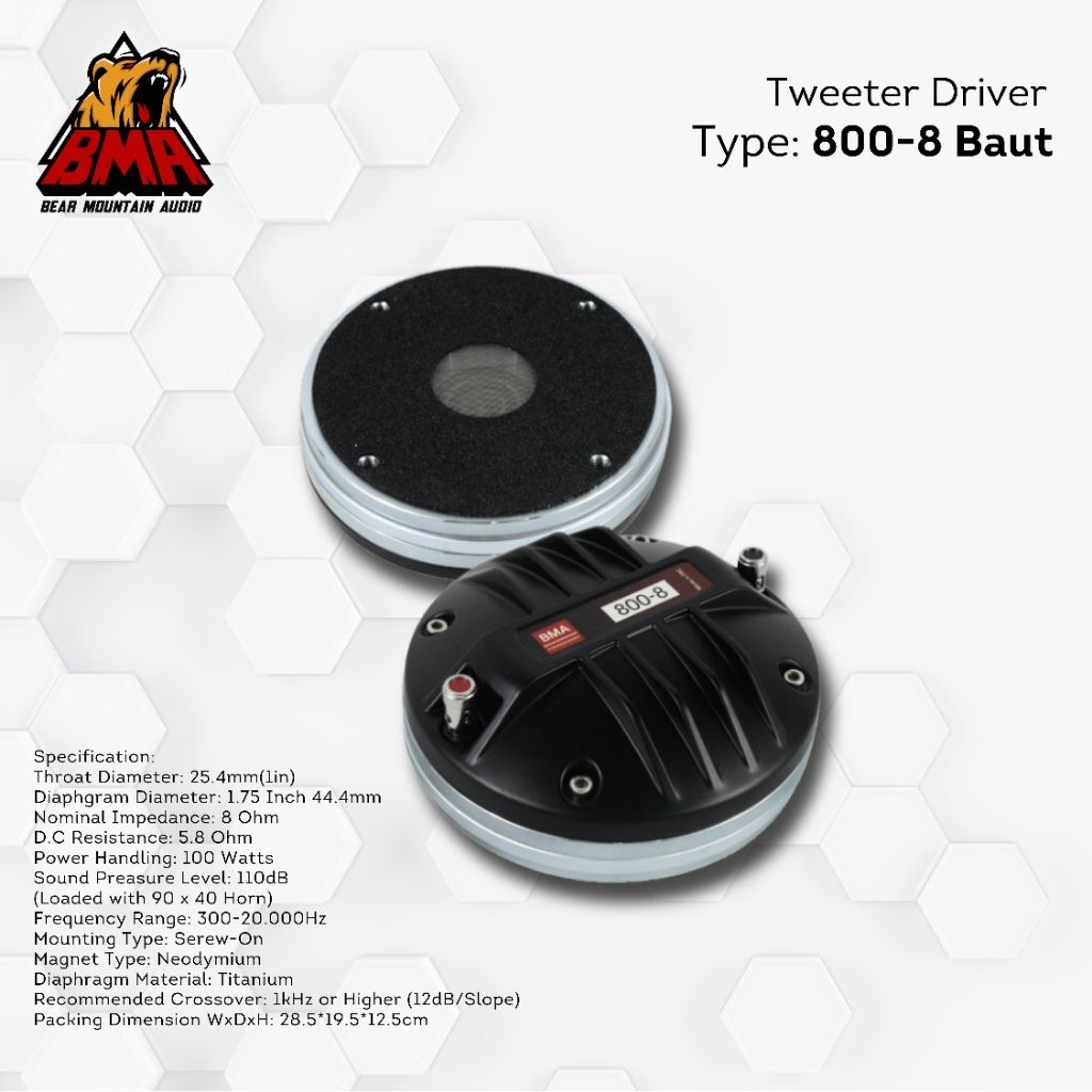 TWEETER DRIVER NEODYMIUM 3 INCH | BMA