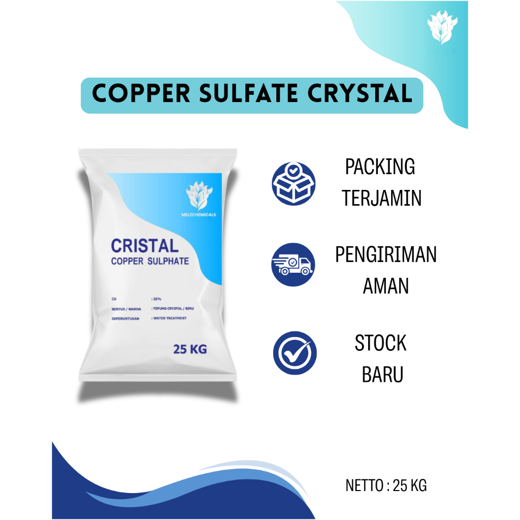 TRUSI/COPPER SULFATE KRISTAL/PEMBIRU AIR KOLAM @25kg/zak