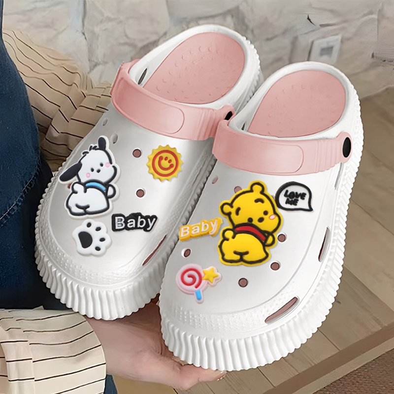 XiongTian Sandal Tinggi 6cm Wanita Sepatu Wedges Sol Tebal Sandal Baim Wedges Baim Wanita Anti-selip
