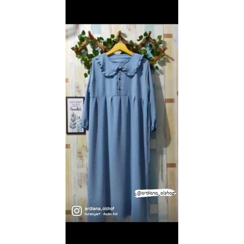 gamis MIDI crinkle rubiah (khusus Batam)