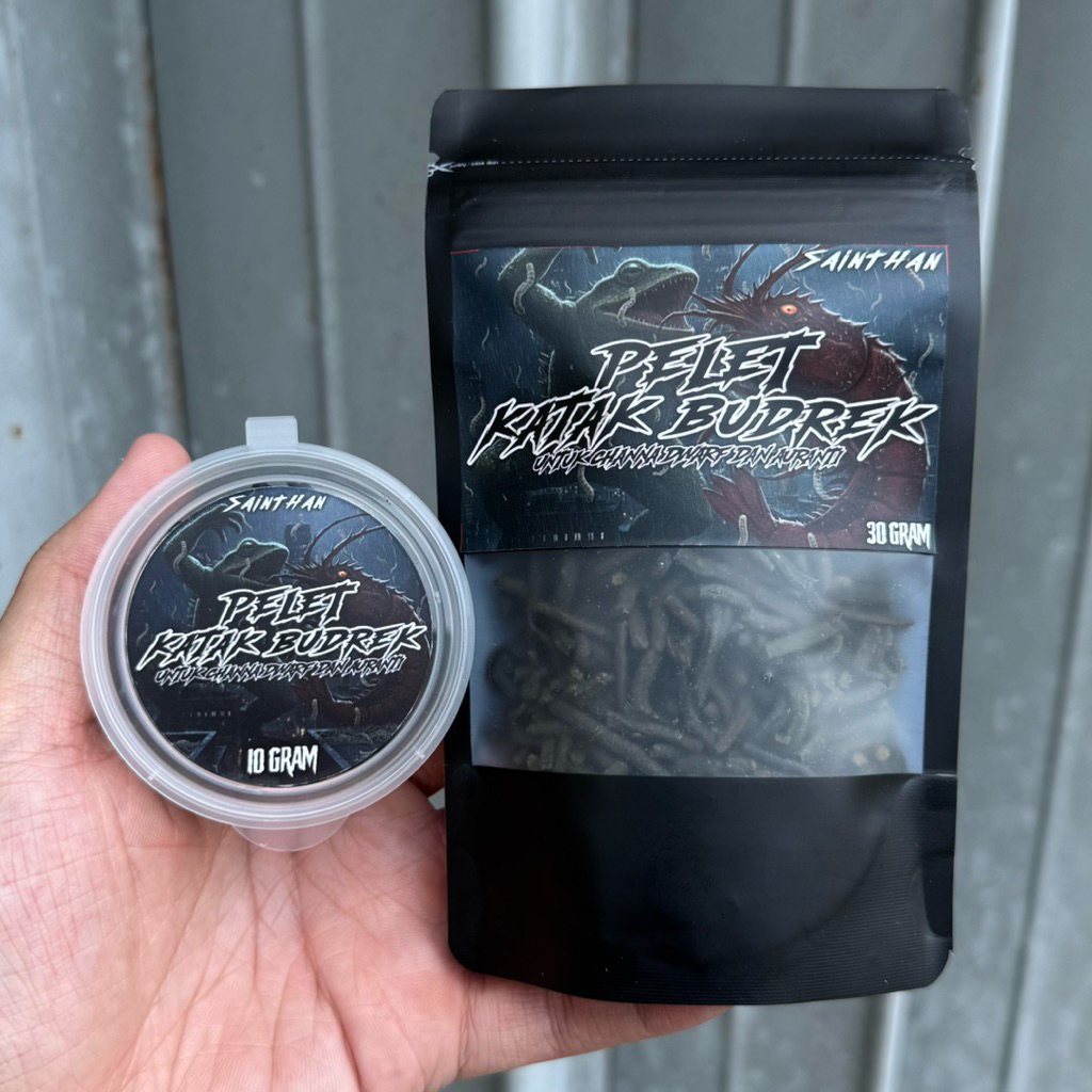 Pelet Katak Budrek untuk Channa Auranti, Andrao, Stewarti, blue pulchra, Limbata, bleheri tinggi kal