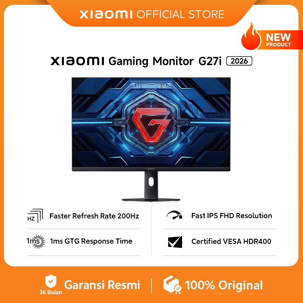 Xiaomi Gaming Monitor G27i 2026 | Faster Refresh Rate 200Hz | Fast IPS FHD Resolution | 1ms GTG Resp