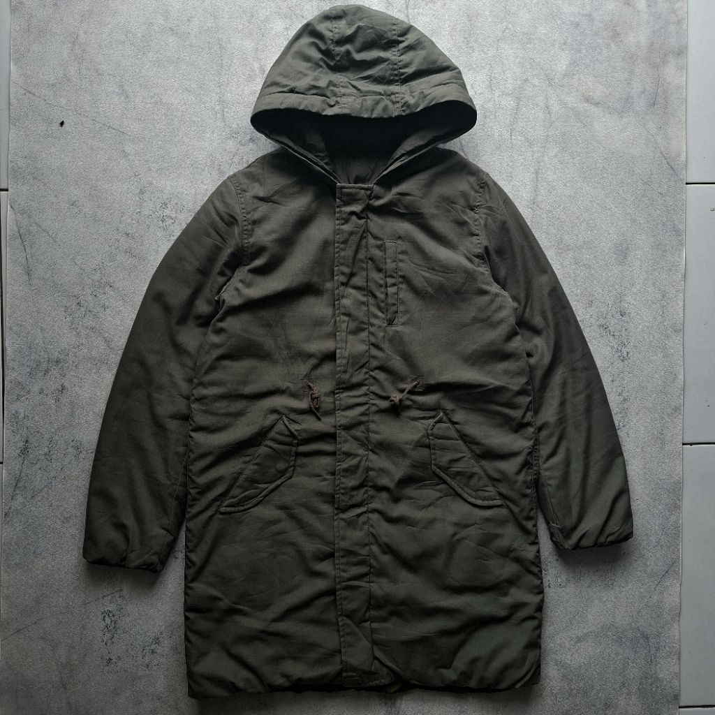 Parka Coat Jacket Reversible by Earth Music Ecology (olivegreen)