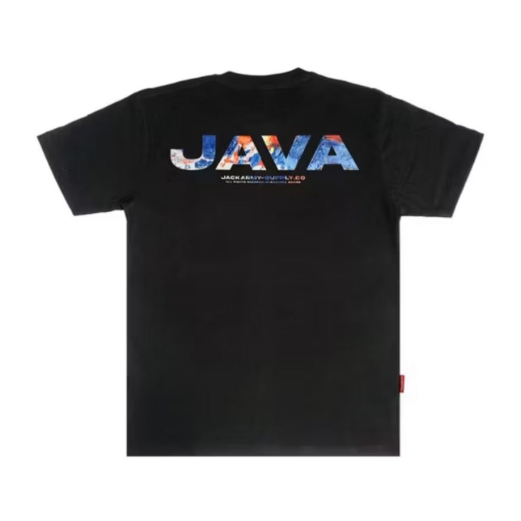 KAOS JAVA DTF BIRU T-SHIRT BAHAN KATUN DESIGN KEREN SABLON TAHAN LAMA KAOS OBLONG KEKINIAN BERKUALIT