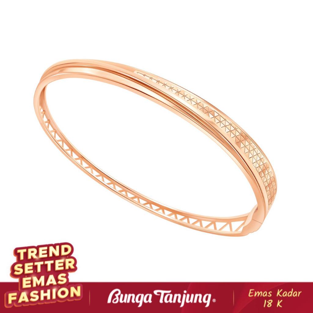GELANG BANGLE LATTICE LUX - SDW GOLD - EMAS 18K - BUNGA TANJUNG GOLD