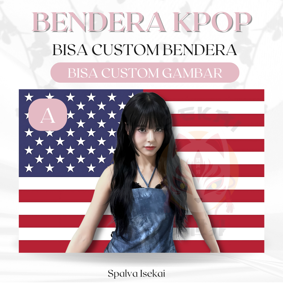 Bendera AMERIKA KPOP EU E:U EVERGLOW / POSTER KPOP / BENDERA KPOP Park Jiwon / KPOP Tapestry / Tapes