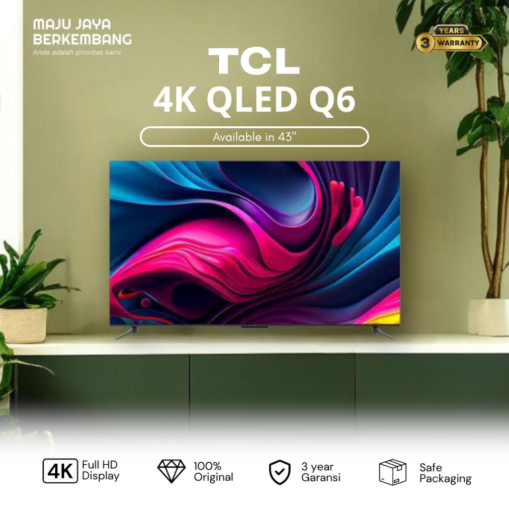 TCL QLED 43Q6 4K GOOGLE TV 43 inch 2023 q6