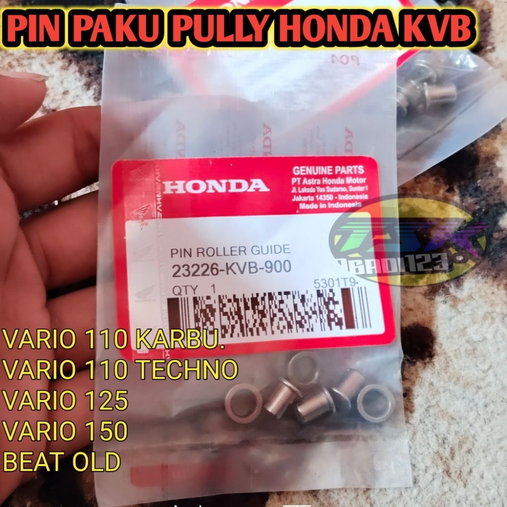 PIN PEN PAKU PULLY Puli CVT HONDA VARIO 110 KARBU VARIO 125,VARIO 150.BEAT OLD KODE KVB