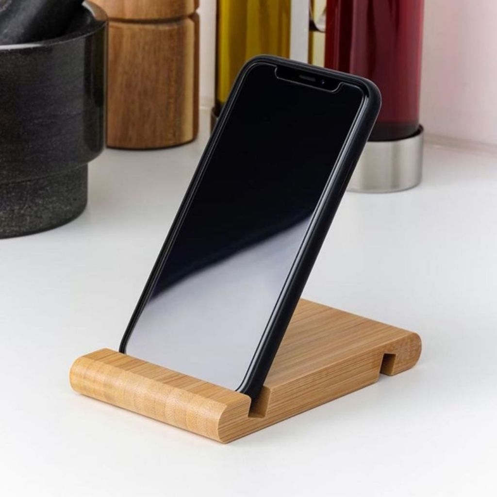 Stand Dudukan Tatakan HP Kayu / Phone Holder Kayu