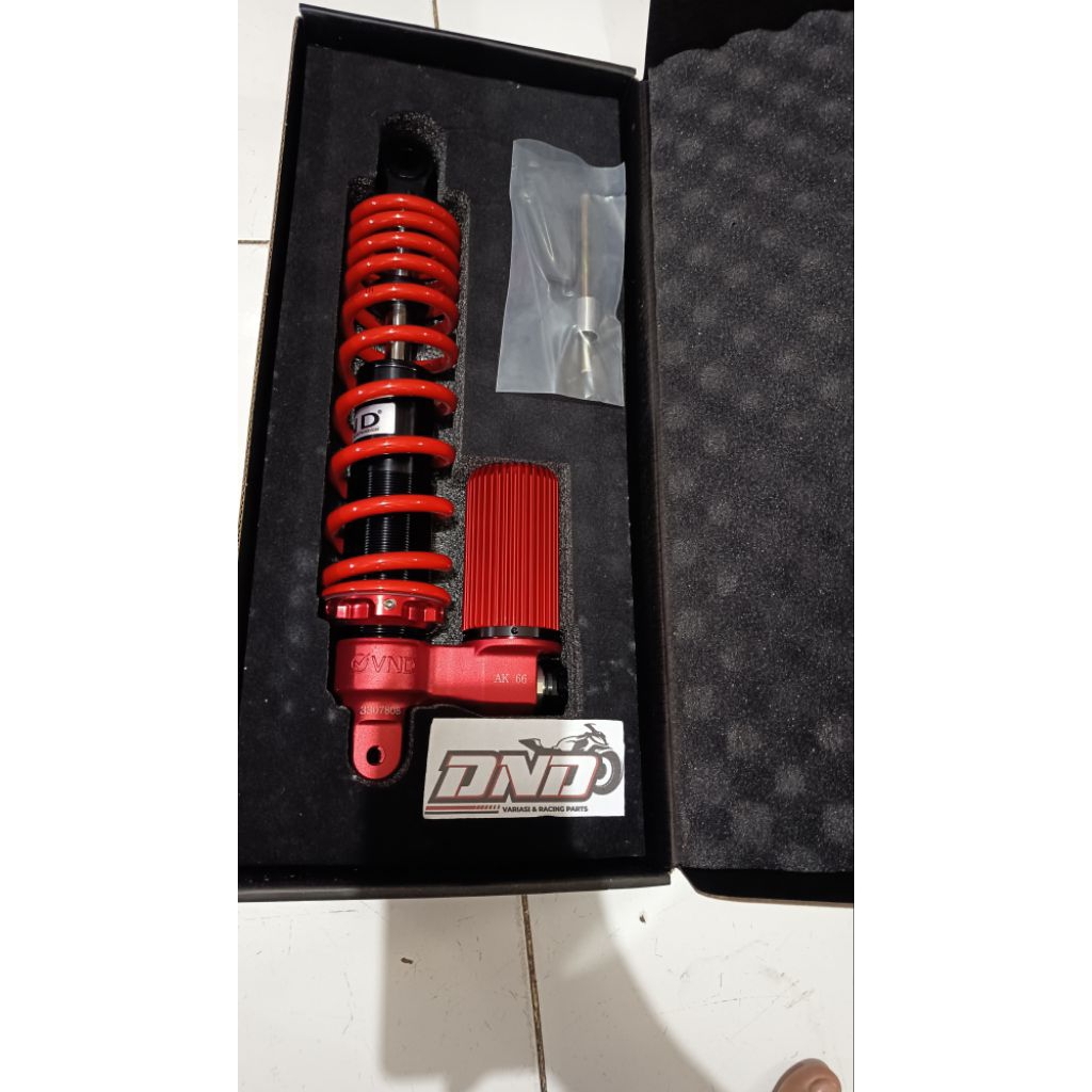 VND Shock vnd vario 330mm ak 66 full merah/Sok tabung bawah vario 125/150 vnd ak66 merah tabung mera