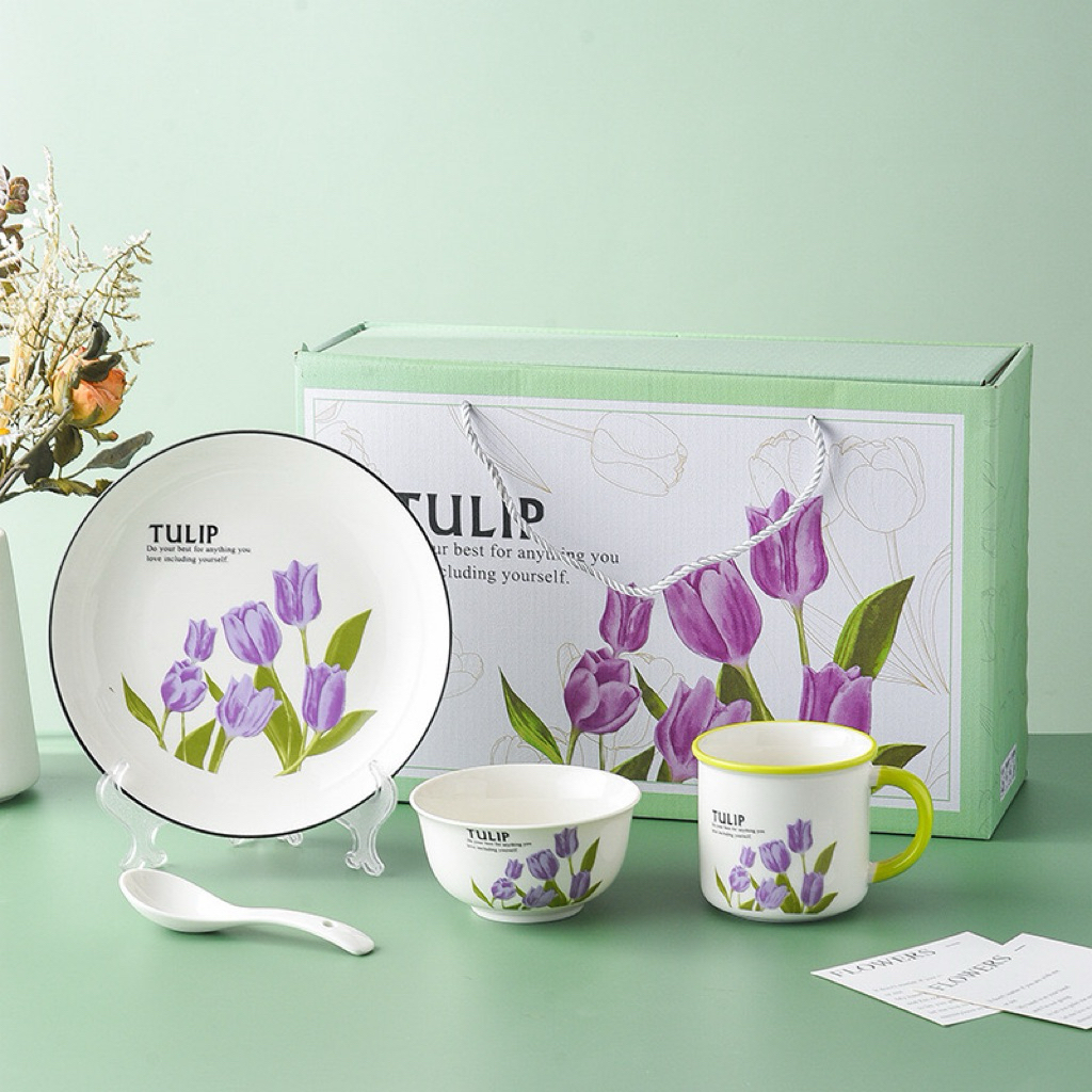 Piring Mangkok Keramik Set / Hampers Piring Mangkok Keramik Ramadhan Gift set Souvenir / Mangkok Ker