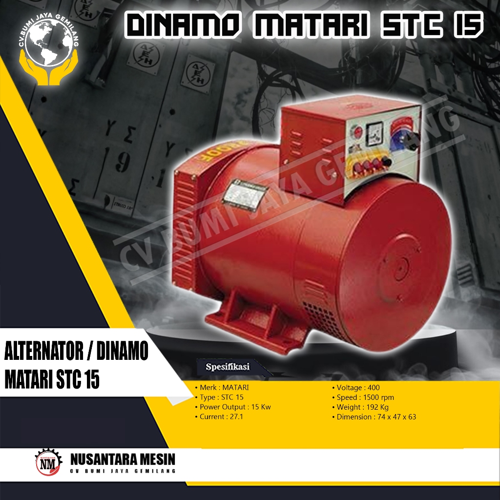 ALTERNATOR / DINAMO MATARI STC 15