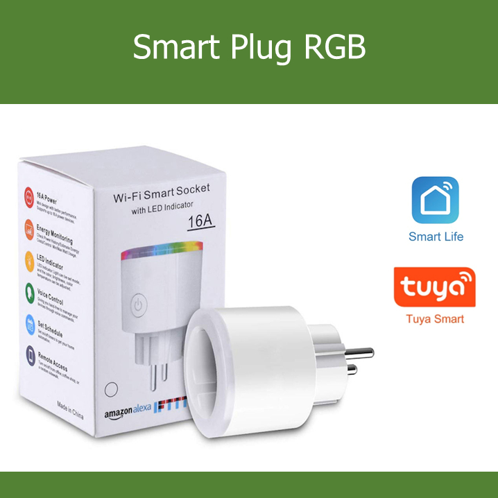 Smart Plug Wifi Socket RGB, Tuya Smart & Smart Life